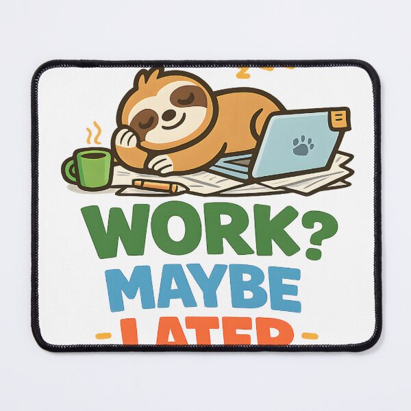 Item preview, Work Maybe Later Shirt Funny Procrastination Humor Tee for Lazy Office Workers designed and sold by Denik Daily Crisis.