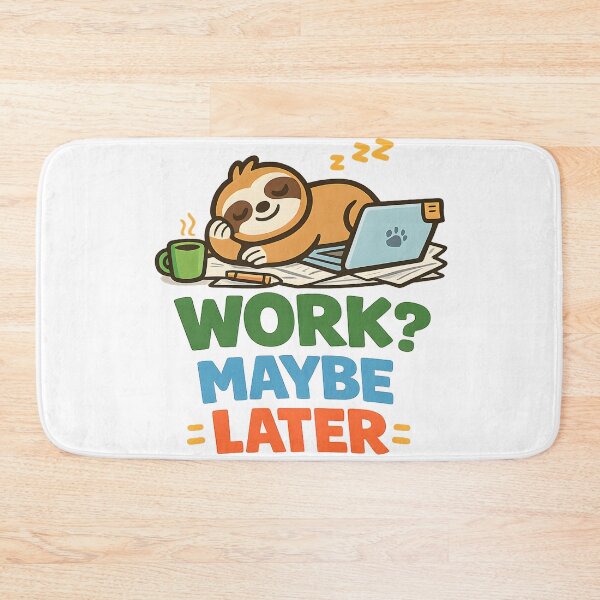 Item preview, Work Maybe Later Shirt Funny Procrastination Humor Tee for Lazy Office Workers designed and sold by Denik Daily Crisis.