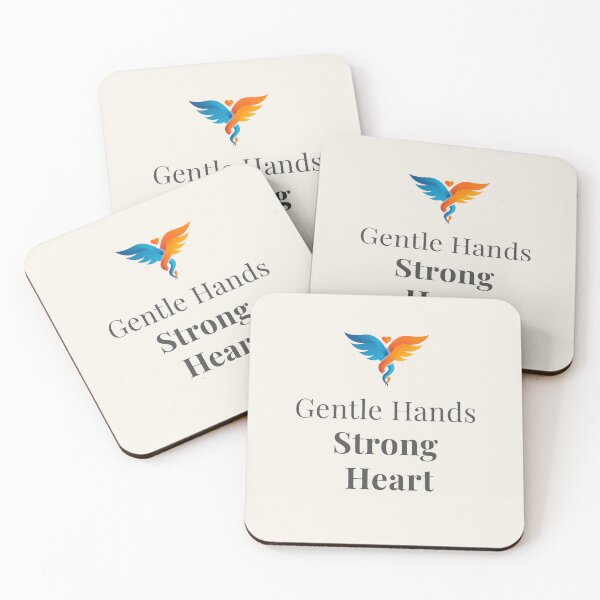 Item preview, Gentle Hands Strong Heart – Nurse Appreciation Quote designed and sold by AmoebaPress.