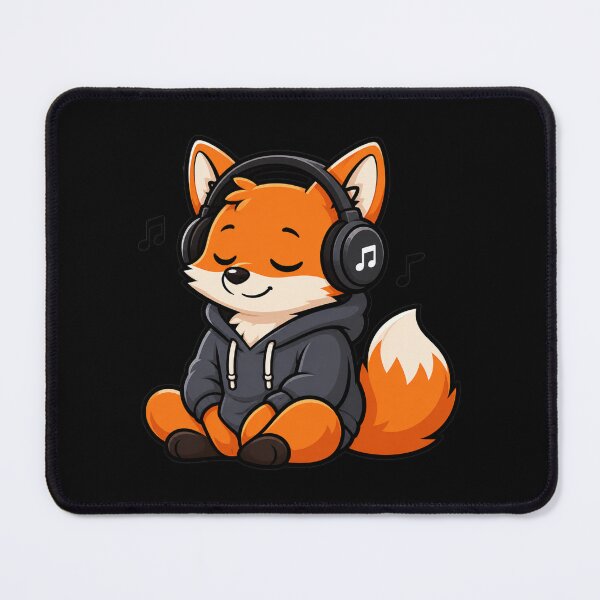 Item preview, Chill Fox with Headphones – Calm Music Lover Fox Sticker Design designed and sold by OnPointOutfits.