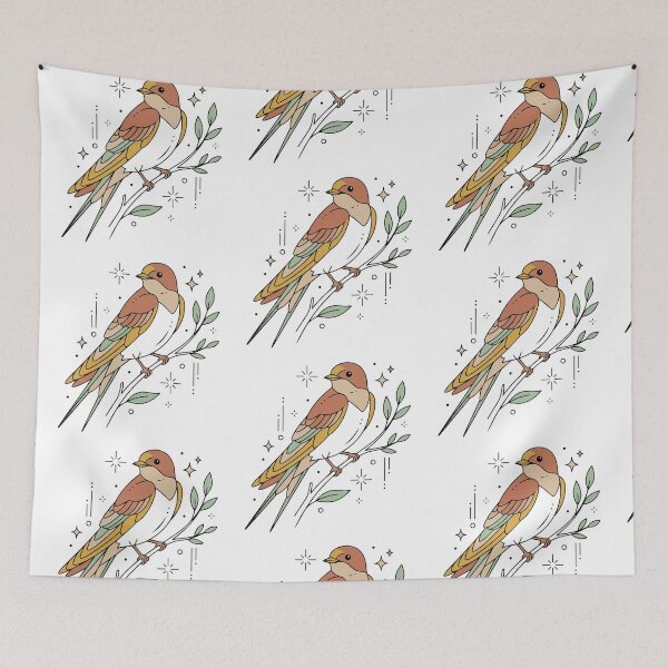 Item preview, Mystical Celestial Swallow Bird Botanical Art designed and sold by BestChoiceService.