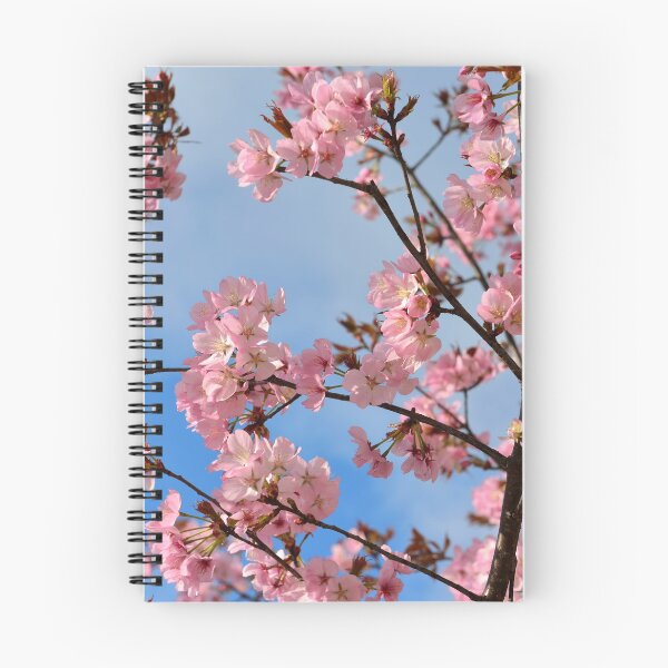 Item preview, Pink peach flowers on blue sky designed and sold by AsahiNoAme.