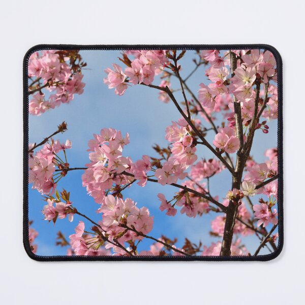 Item preview, Pink peach flowers on blue sky designed and sold by AsahiNoAme.