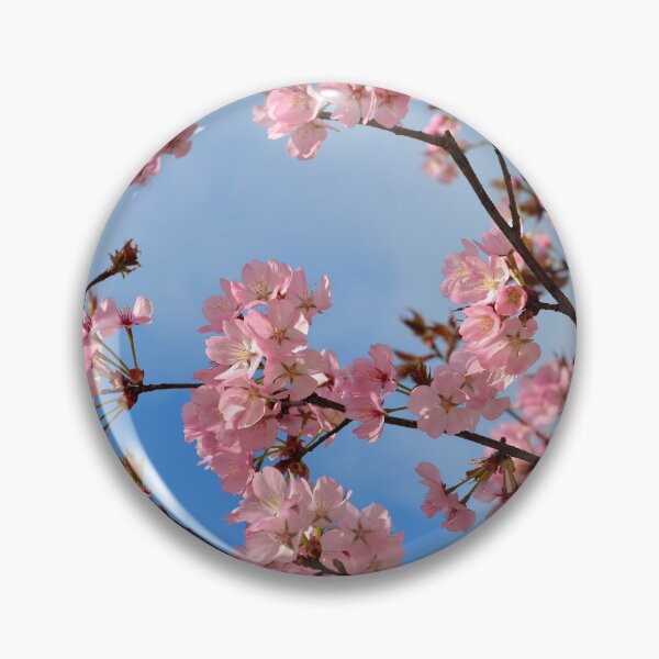 Item preview, Pink peach flowers on blue sky designed and sold by AsahiNoAme.
