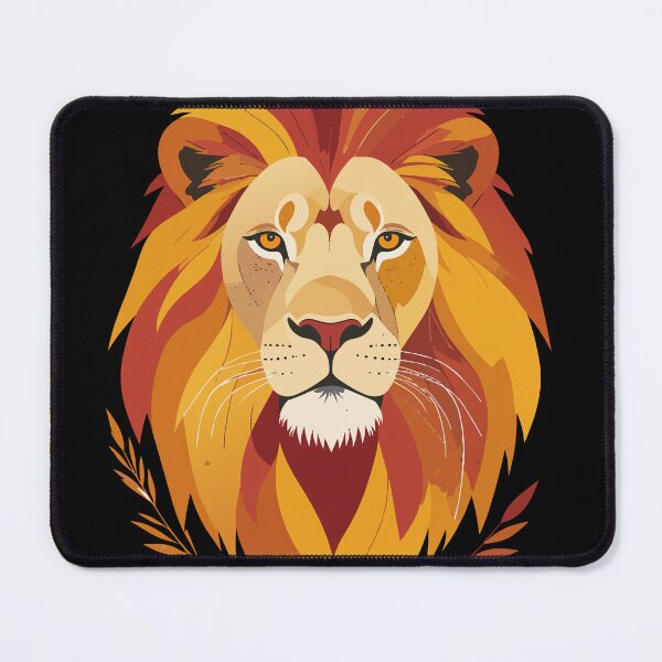 Item preview, Champion Spirit Yellow and Red Lion Art - King of the Arena Decor designed and sold by BestChoiceService.