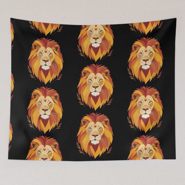 Item preview, Champion Spirit Yellow and Red Lion Art - King of the Arena Decor designed and sold by BestChoiceService.