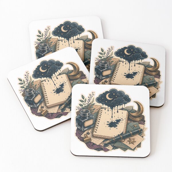 Item preview, Ink Weather Poetcore Desk Sticker designed and sold by BrentonAndCo.