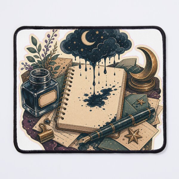 Item preview, Ink Weather Poetcore Desk Sticker designed and sold by BrentonAndCo.