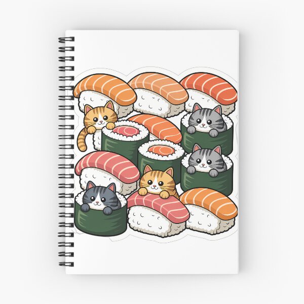 Item preview, Sushi Cats Pattern designed and sold by NiftyWrx.