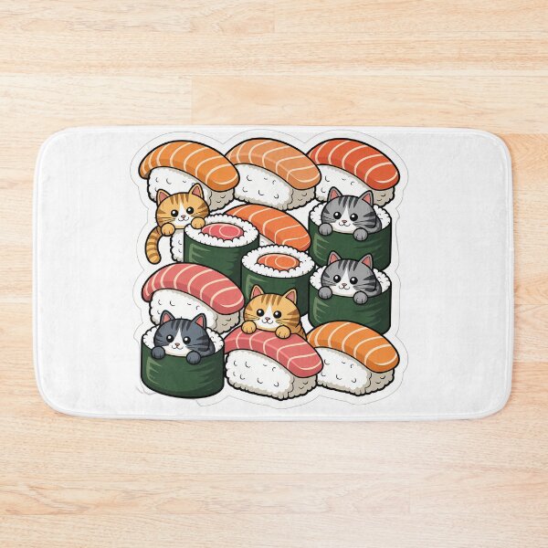 Item preview, Sushi Cats Pattern designed and sold by NiftyWrx.