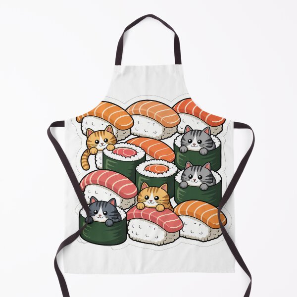 Item preview, Sushi Cats Pattern designed and sold by NiftyWrx.