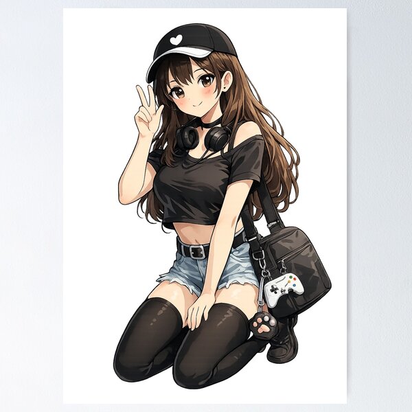 Item preview, Gamer Anime Girl | Cute Kawaii designed and sold by YamiSociety.