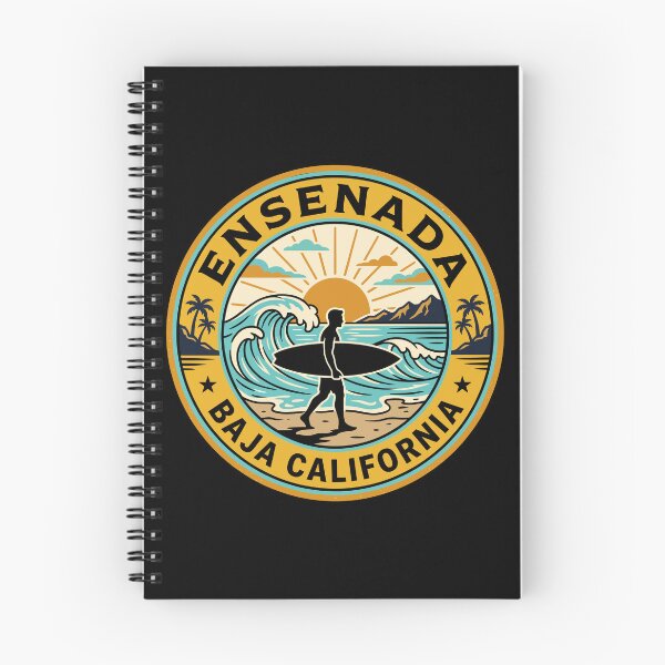 Item preview, Ensenada Surf Sunset Coastal Badge designed and sold by Digital Art Works  Hub.