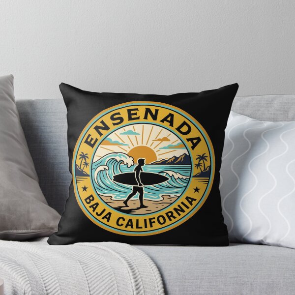 Item preview, Ensenada Surf Sunset Coastal Badge designed and sold by Digital Art Works  Hub.