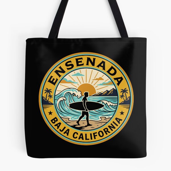 Item preview, Ensenada Surf Sunset Coastal Badge designed and sold by Digital Art Works  Hub.