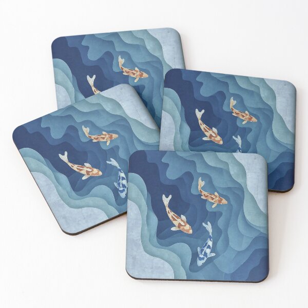 Item preview, Japandi Koi Fish  - Minimalist Japanese Zen Wall Art  designed and sold by KJNihonDesigner.