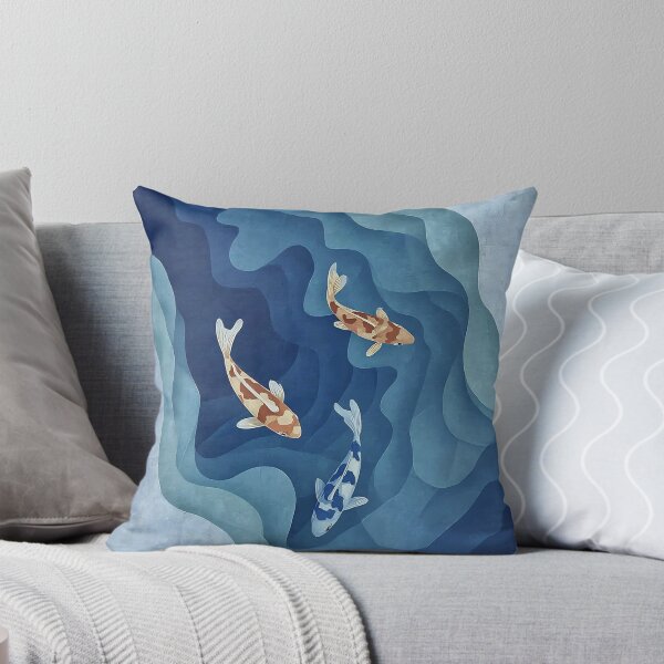 Item preview, Japandi Koi Fish  - Minimalist Japanese Zen Wall Art  designed and sold by KJNihonDesigner.