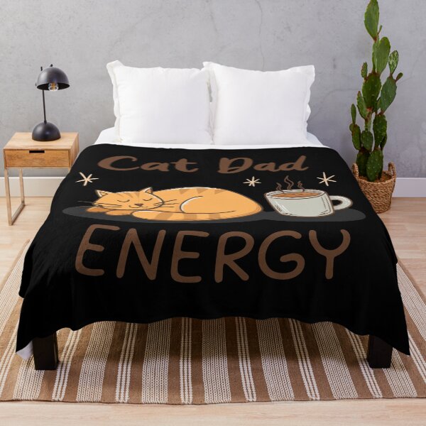 Item preview, Funny Cat Dad Energy Design with Sleeping Ginger Tabby and Coffee Cup designed and sold by Ahmed-khafagy.