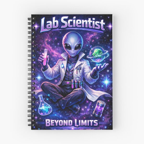 Item preview, Cool Sci-Fi Alien Lab Scientist Beyond Limits Retro Galaxy Design | Futuristic Space Science Research Gift for National Medical Laboratory Professionals Week designed and sold by ClinicalHubs.