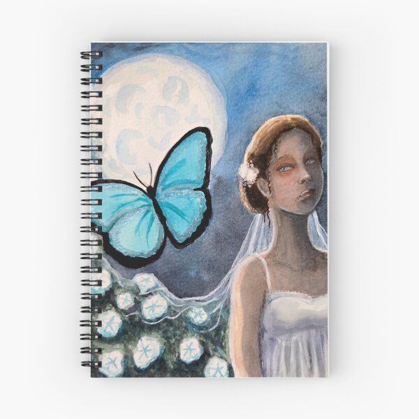 Item preview, Moonflowers & Butterflies in the Moonlight Watercolor designed and sold by robwarnedesigns.