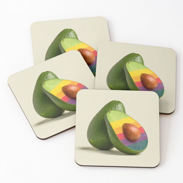 Item preview, Colorful Rainbow Avocado Art – Cute Creative Food Illustration designed and sold by WordPlayStudio.