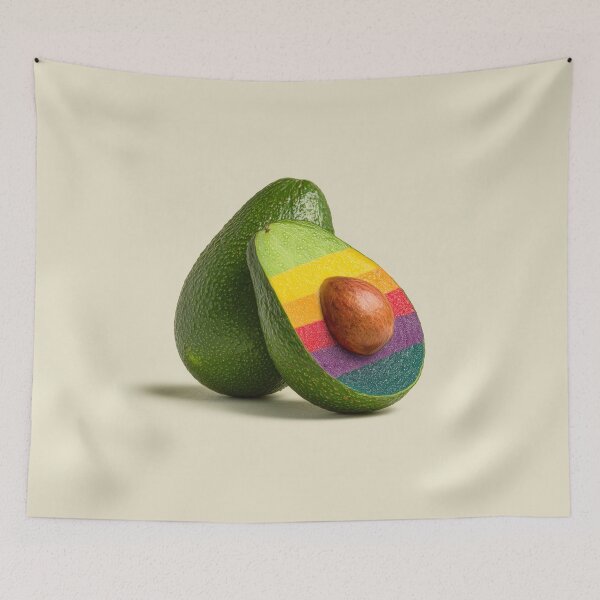 Item preview, Colorful Rainbow Avocado Art – Cute Creative Food Illustration designed and sold by WordPlayStudio.