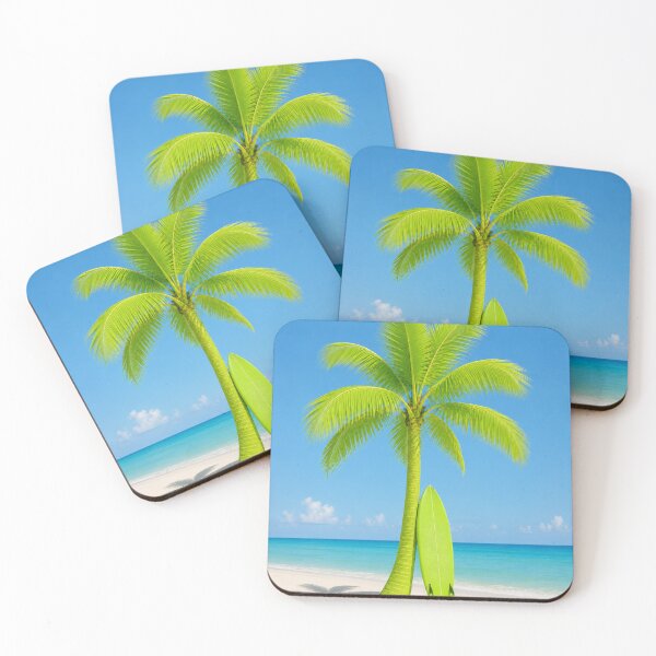 Item preview, Lime Green Palm Tree Beach Surf Art designed and sold by TheSlowShore.
