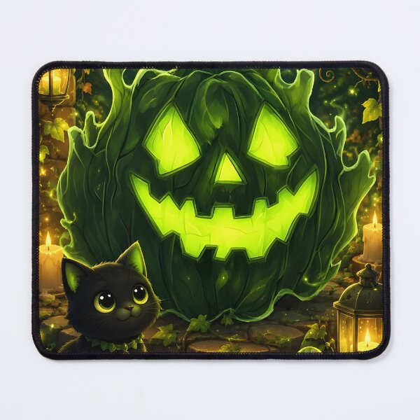 Item preview, Halloween 10 - Glowing Green Neon Jack-O-Lantern Art designed and sold by NikaNavi.