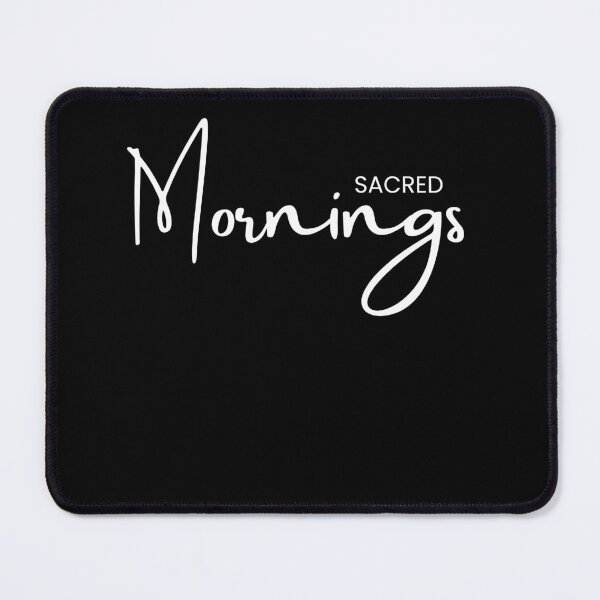 Item preview, Sacred Mornings Minimalist Typography Shirt designed and sold by Stillpath Co..