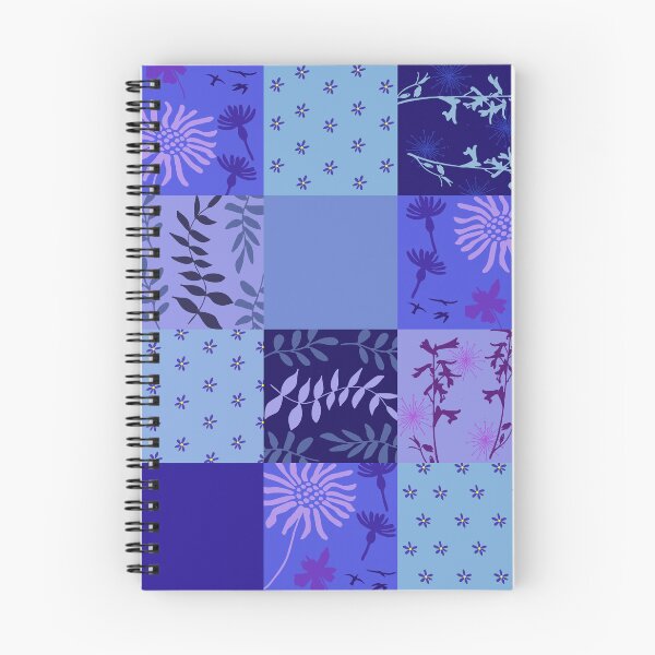 Item preview, Blue patchwork quilt style designed and sold by RachelHayesArt.