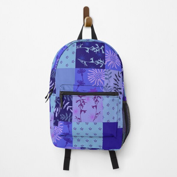 Item preview, Blue patchwork quilt style designed and sold by RachelHayesArt.