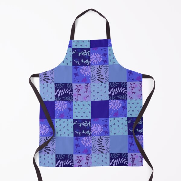 Item preview, Blue patchwork quilt style designed and sold by RachelHayesArt.