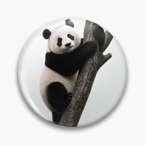 Artikelvorschau, Niedlicher Panda klettert auf einen Baum – 5D-Grafik – Ultrarealistisches Wildtier-Design | Bezaubernde Naturästhetik entworfen und verkauft von Imagetore.