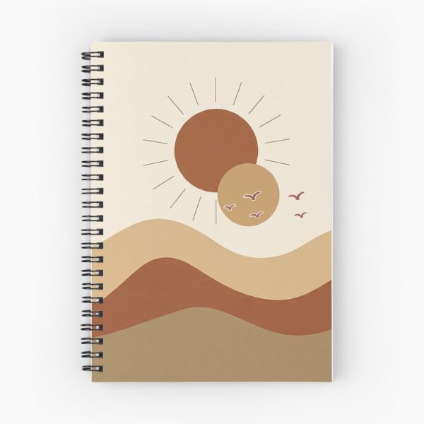 Item preview, Boho Sun and Moon Landscape - Minimalist Earth Tones Nature Art designed and sold by Ofizkids.