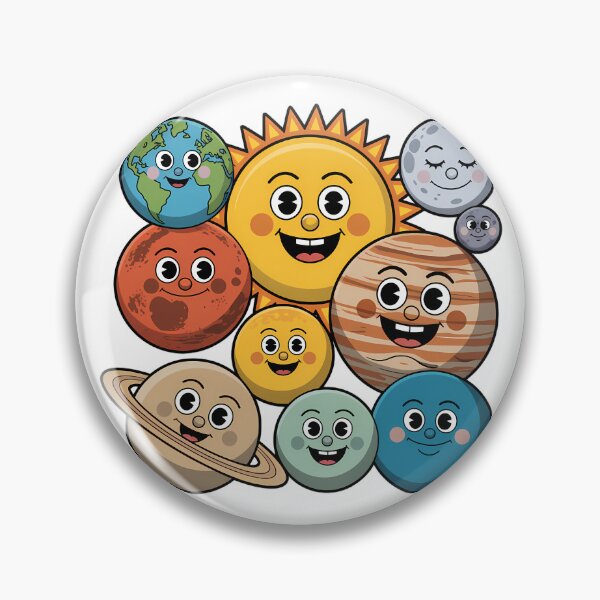 Item preview, Solar System with Smiley Faces designed and sold by NiftyWrx.
