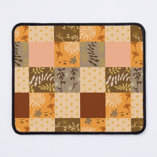 Item preview, Orange patchwork quilt style designed and sold by RachelHayesArt.