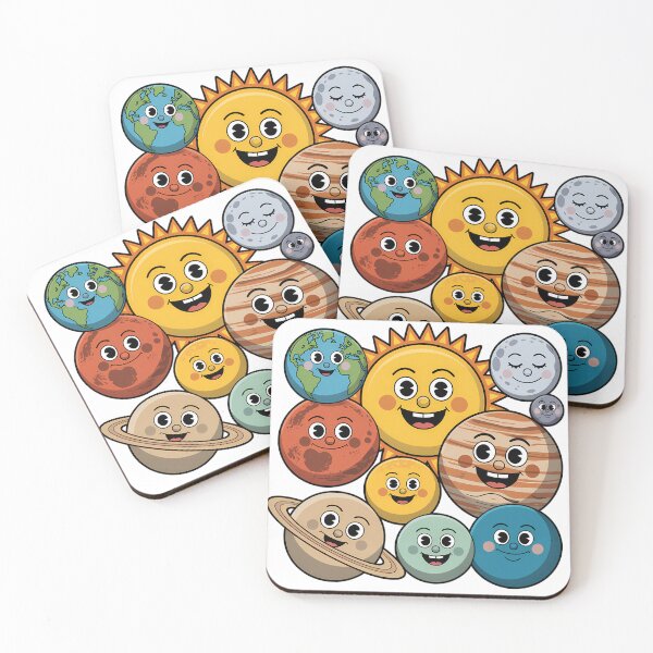 Item preview, Solar System with Smiley Faces designed and sold by NiftyWrx.