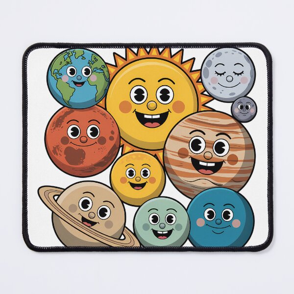 Item preview, Solar System with Smiley Faces designed and sold by NiftyWrx.