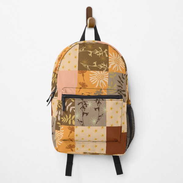Item preview, Orange patchwork quilt style designed and sold by RachelHayesArt.