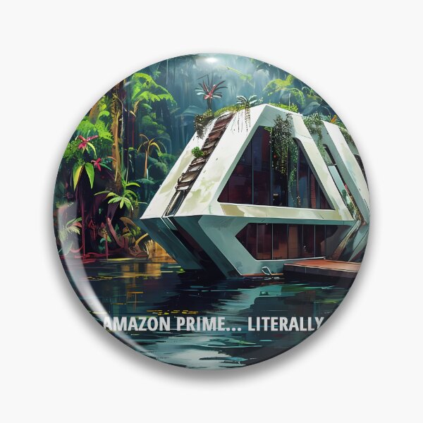 Item preview, AMAZON PRIME LITERALLY - Futuristic Jungle Villa Sketch designed and sold by Modern Nest Art.
