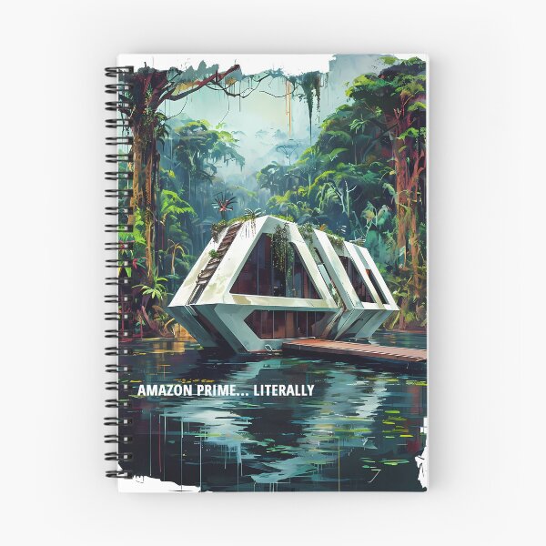 Item preview, AMAZON PRIME LITERALLY - Futuristic Jungle Villa Sketch designed and sold by Modern Nest Art.
