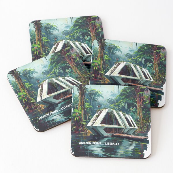 Item preview, AMAZON PRIME LITERALLY - Futuristic Jungle Villa Sketch designed and sold by Modern Nest Art.