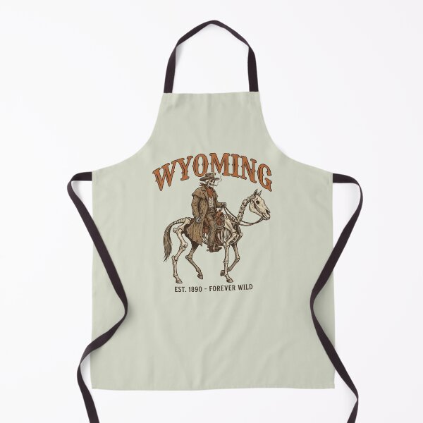 Item preview, Wyoming Spooky Skeleton Cowboy Smoking Western Forever Wild  designed and sold by Milasneeze.