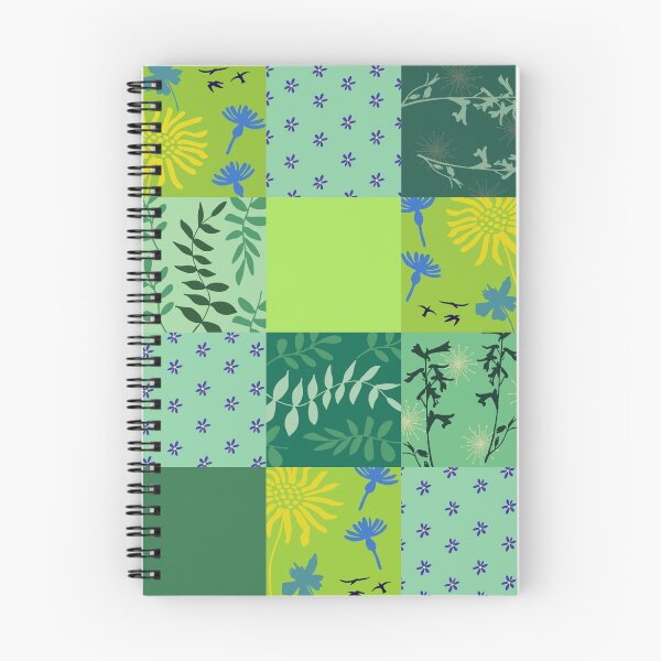 Item preview, Green patchwork quilt style designed and sold by RachelHayesArt.