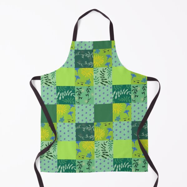 Item preview, Green patchwork quilt style designed and sold by RachelHayesArt.