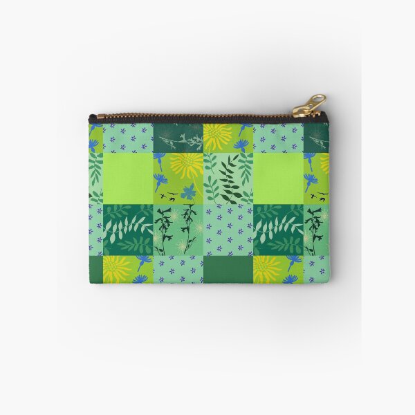 Item preview, Green patchwork quilt style designed and sold by RachelHayesArt.