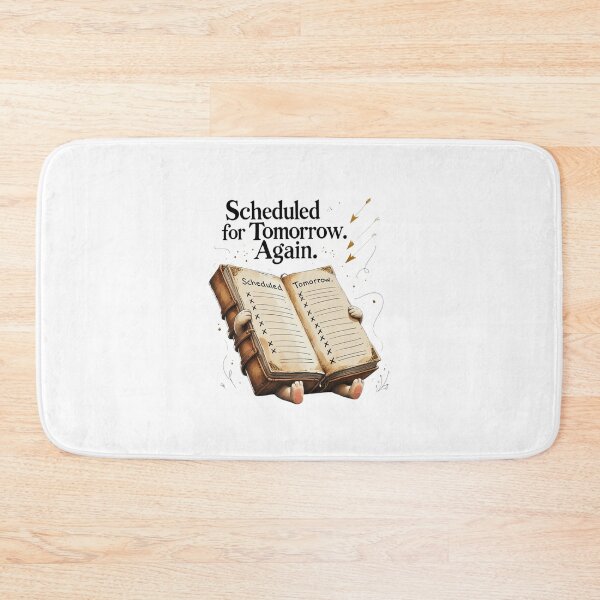 Item preview, Scheduled For Tomorrow Again ADHD Procrastination Humor designed and sold by AQUILAKREO.