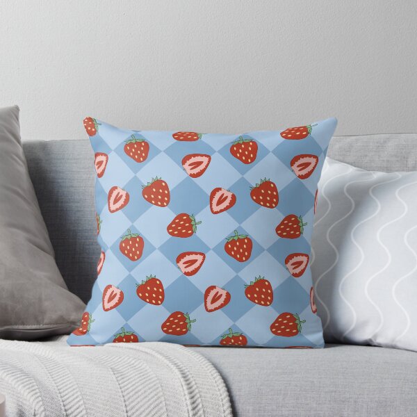 Item preview, Berry Kawaii Strawberry With Blue Background designed and sold by GinandFizzy.