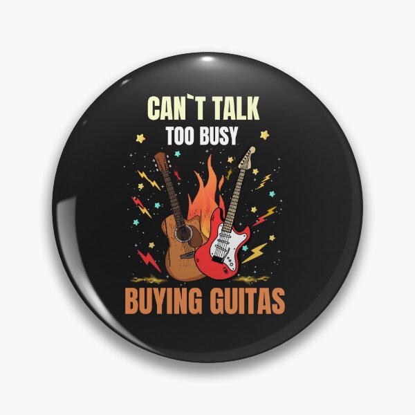 Item preview, Cant Talk Too Busy Buying Guitars Funny Guitar Player Design designed and sold by Joyful-Pixel.