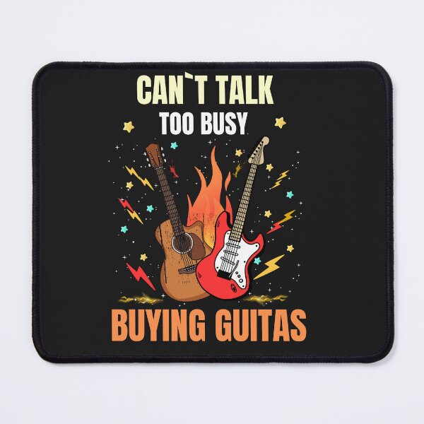 Item preview, Cant Talk Too Busy Buying Guitars Funny Guitar Player Design designed and sold by Joyful-Pixel.